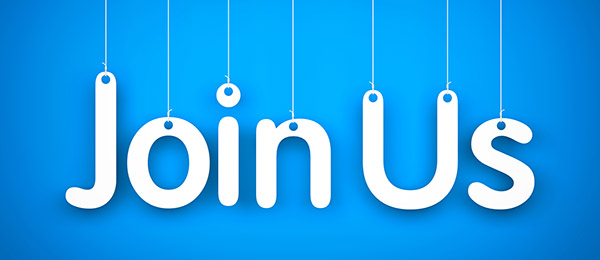 Join Us Join Us - 3d word hanging on the ropes